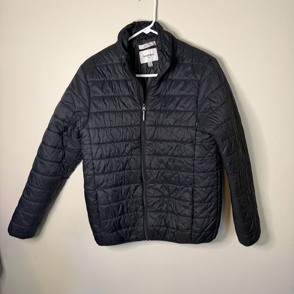 Goodfellow & Co mens lightweight puffer jacket size S water resistant black